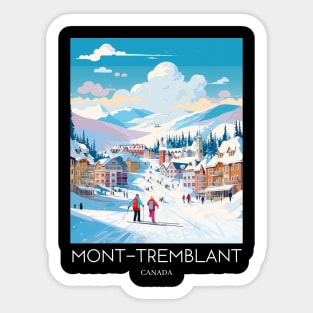 A Pop Art Travel Print of Mont Tremblant - Canada Sticker